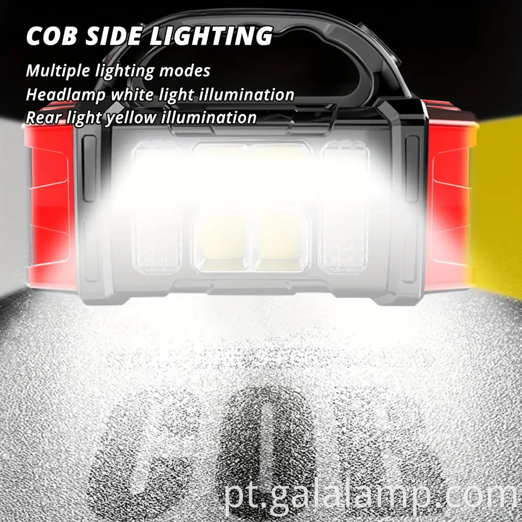 Lanterna de lanterna LED solar e USB portátil e USB